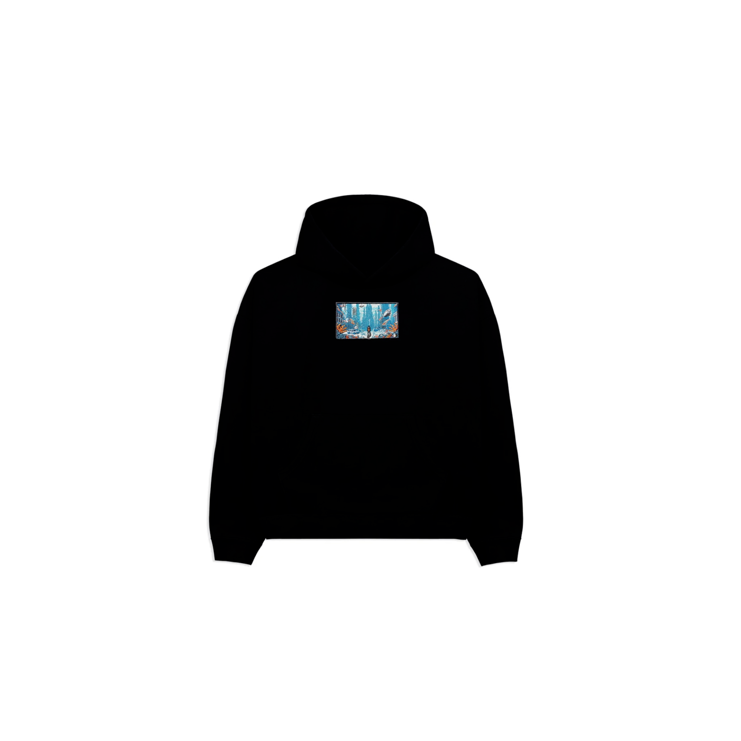 "Underwater City" Embroidered Hoodie